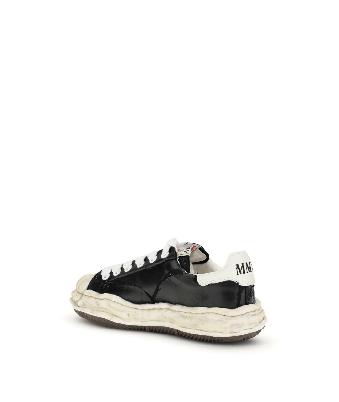 MAISON MIHARA YASUHIRO Черные низкие кроссовки / кеды, фото 3