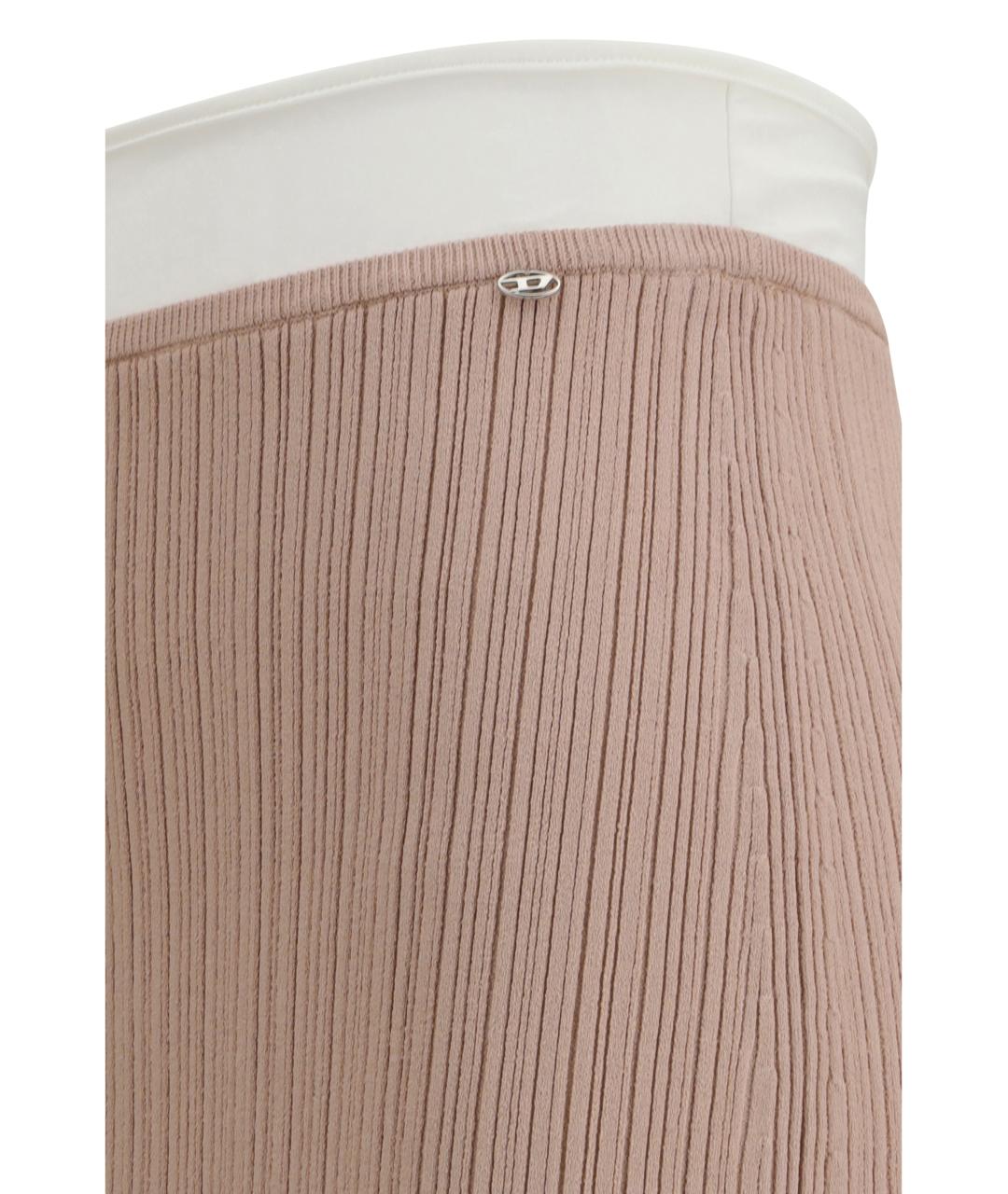 DIESEL Розовая вискозная юбка миди, фото 3