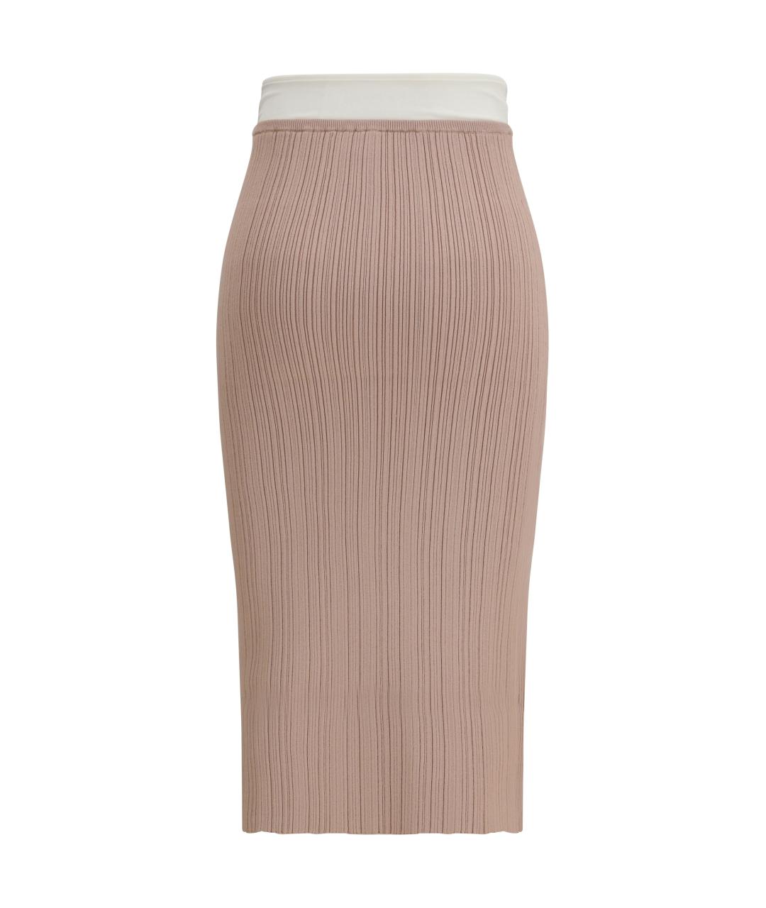 DIESEL Розовая вискозная юбка миди, фото 2