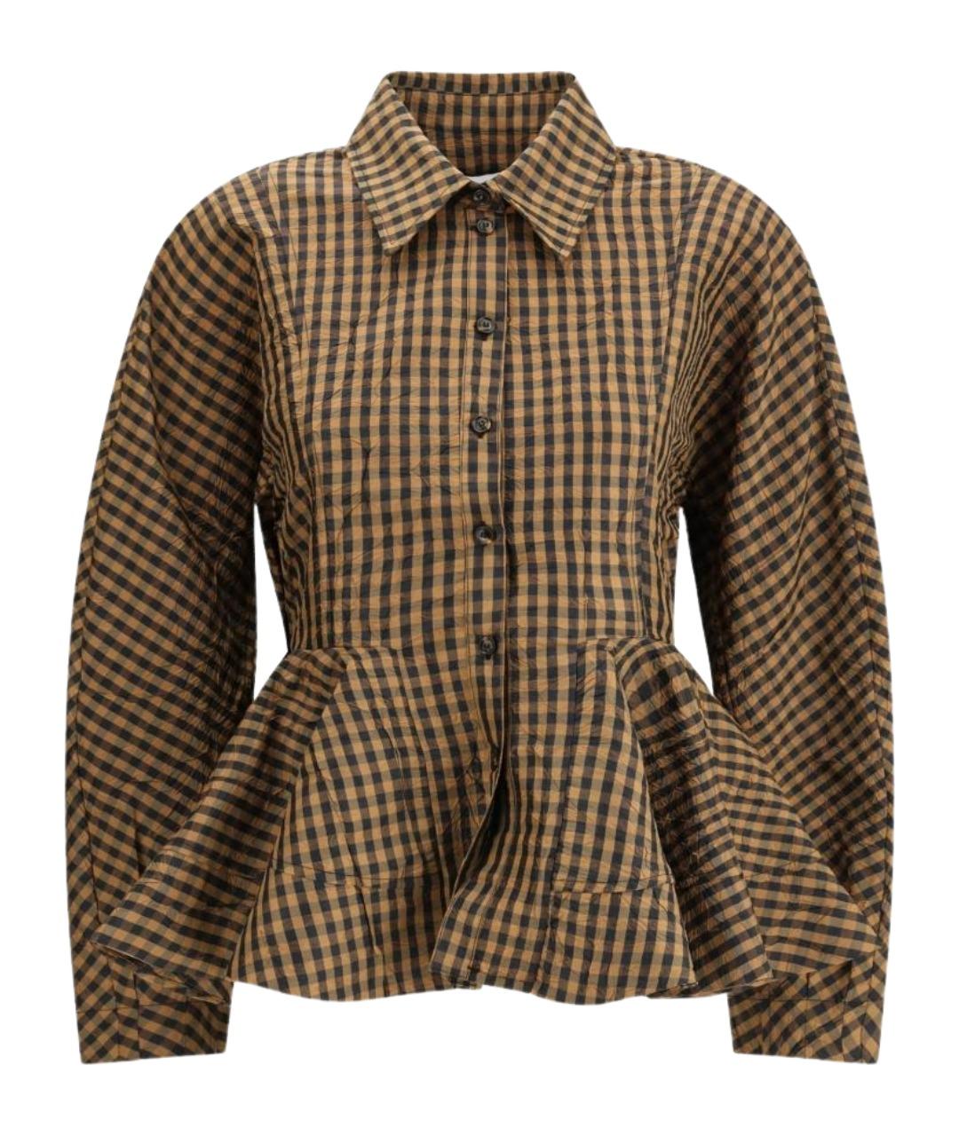 GANNI Мульти полиэстеровая рубашка, фото 1