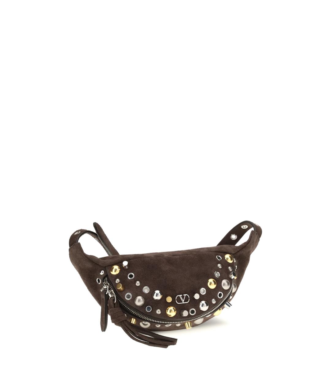 VALENTINO Коричневая замшевая сумка на плечо, фото 2