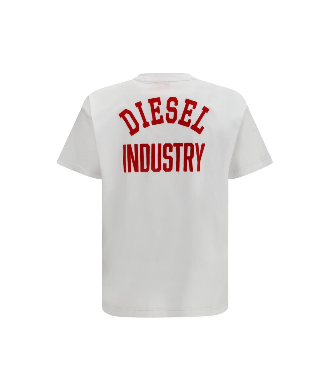 DIESEL Белая хлопковая футболка, фото 2