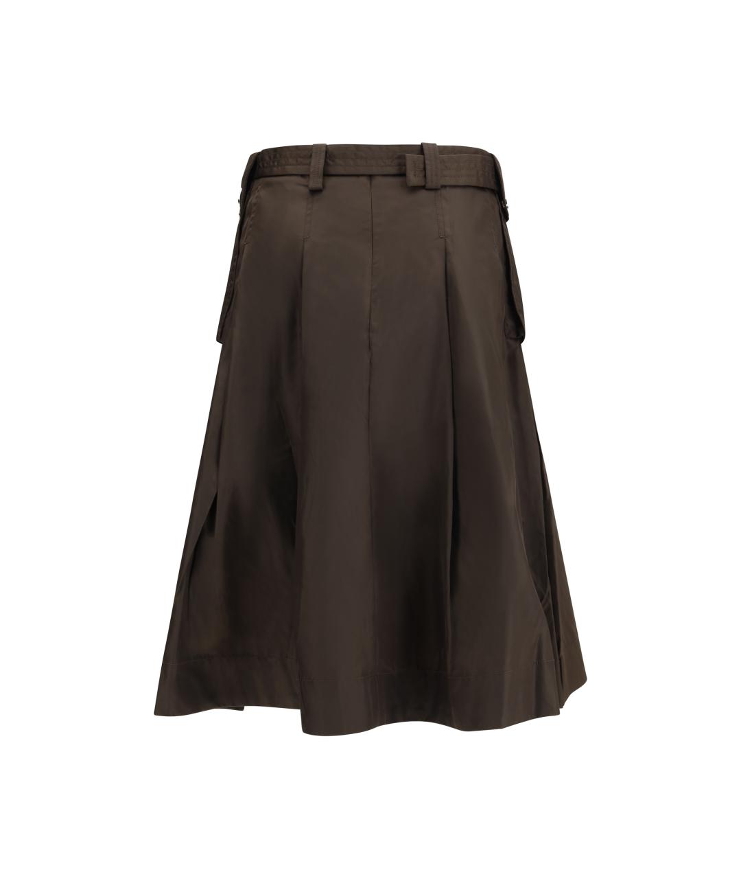 GANNI Коричневая полиамидовая юбка миди, фото 2