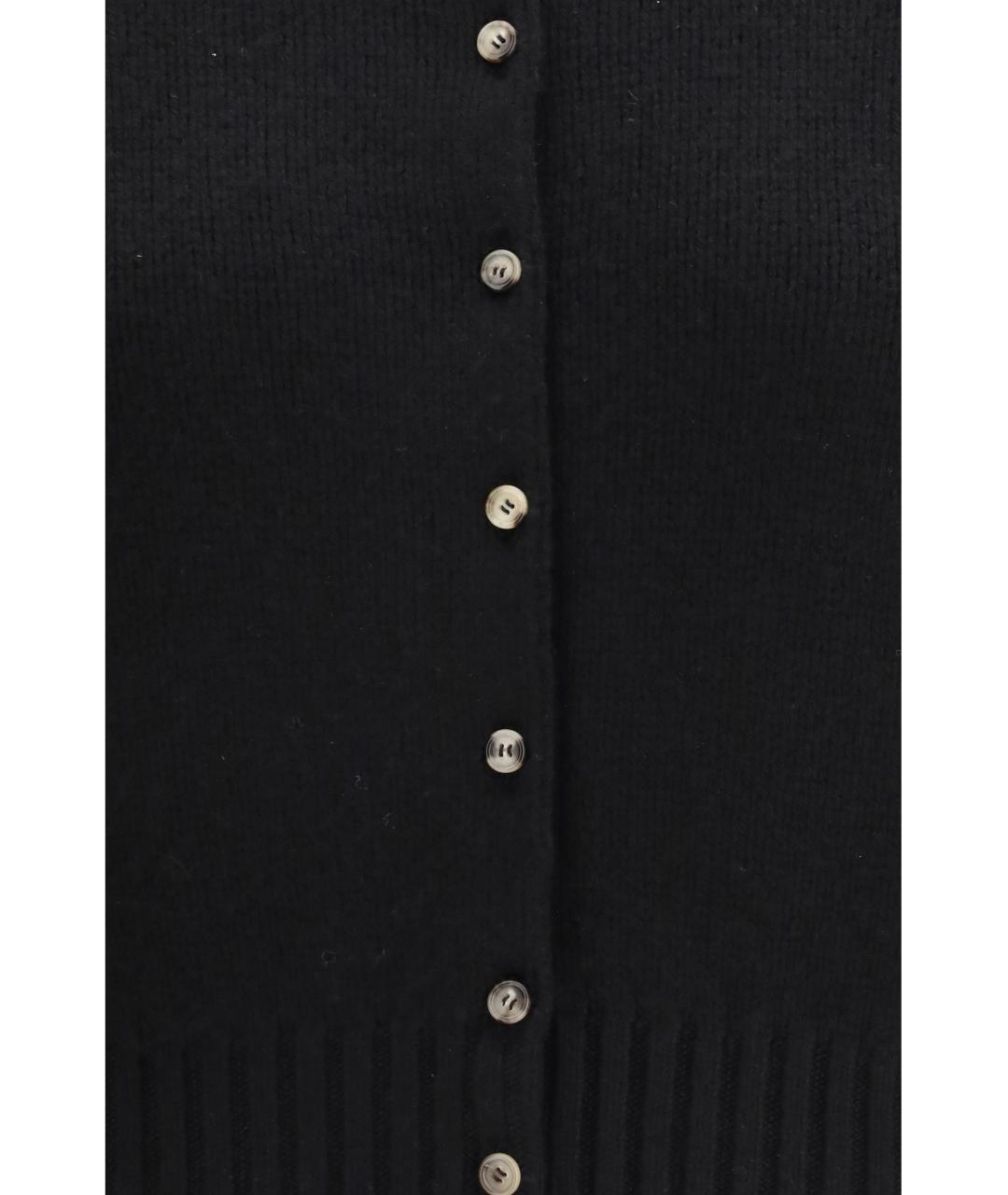 KHAITE Черный кашемировый кардиган, фото 3