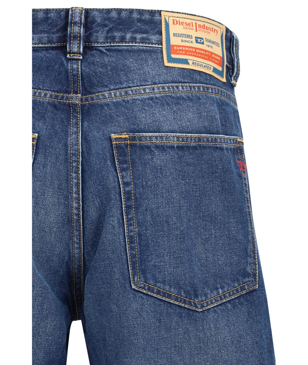 DIESEL Синие хлопковые прямые джинсы, фото 3