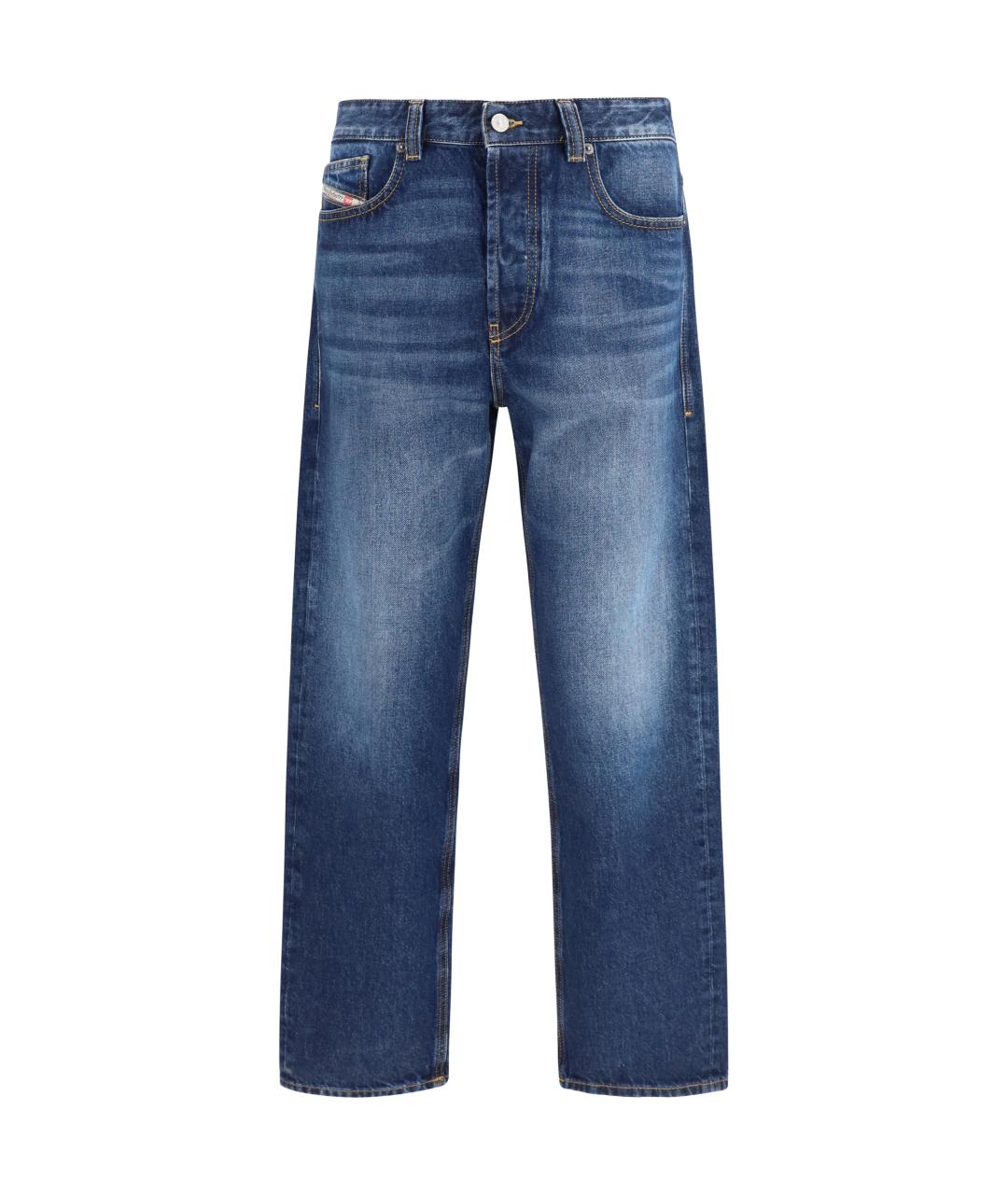 DIESEL Синие хлопковые прямые джинсы, фото 1