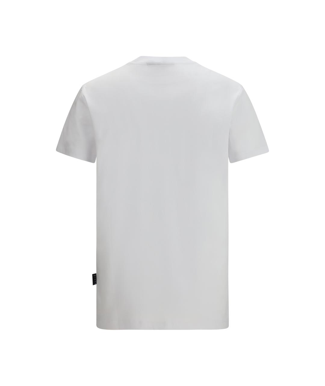 PHILIPP PLEIN Белая хлопковая футболка, фото 2