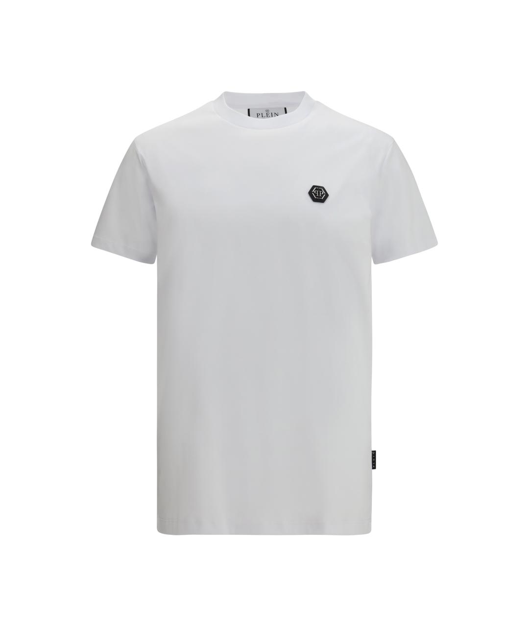 PHILIPP PLEIN Белая хлопковая футболка, фото 1