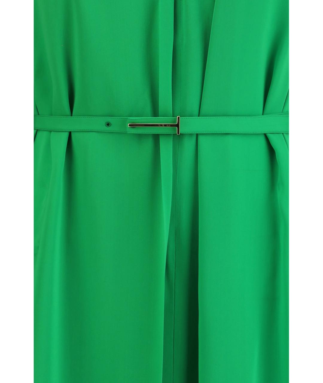 TOM FORD Зеленые шелковое коктейльное платье, фото 3