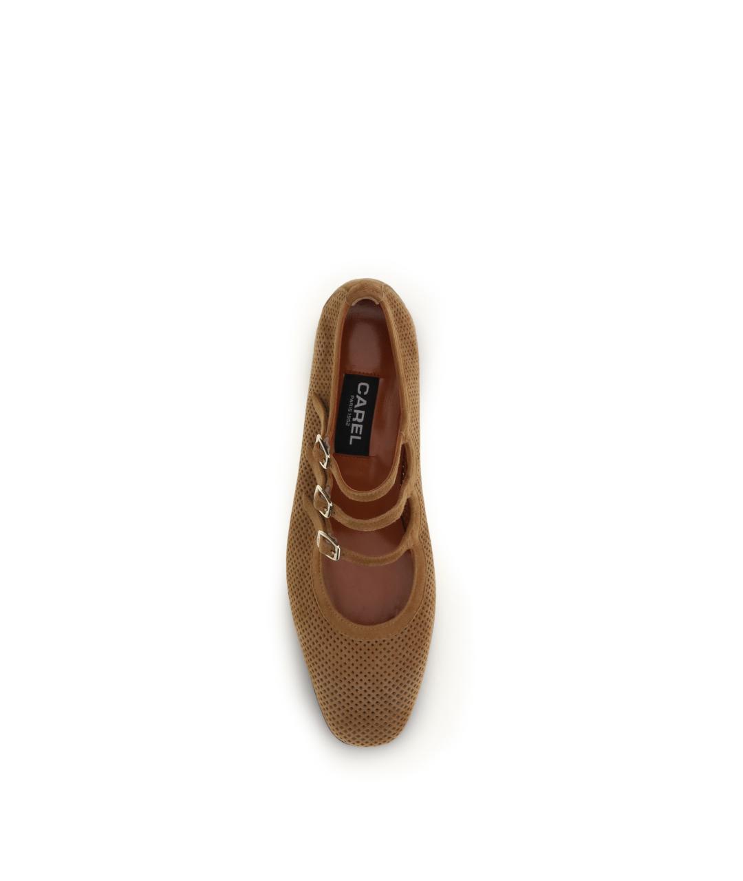 CAREL Бежевые замшевые балетки, фото 4