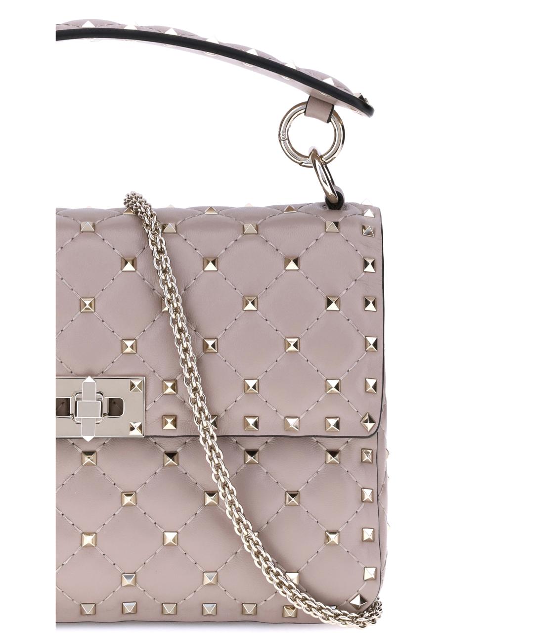 VALENTINO Розовая кожаная сумка через плечо, фото 4