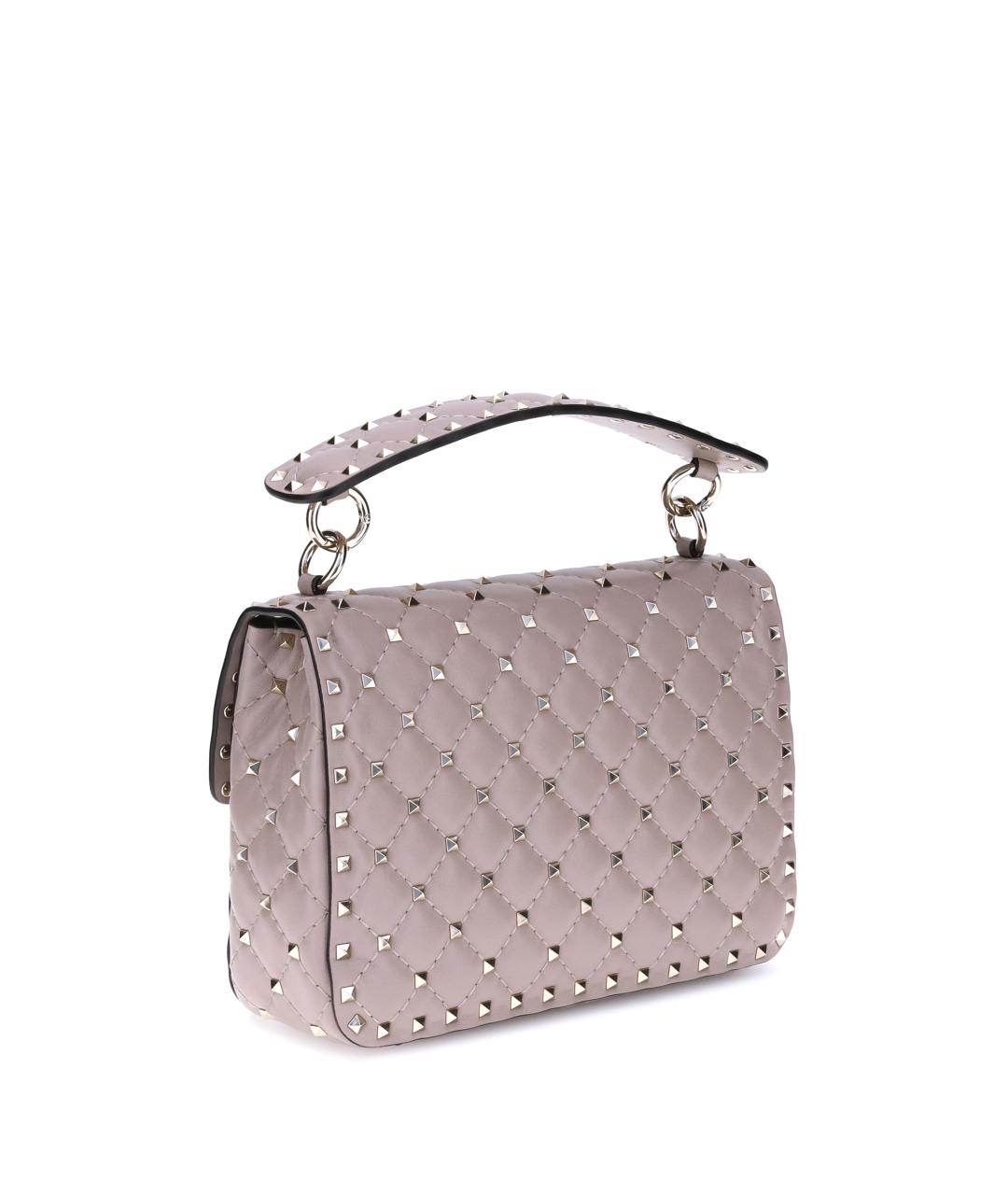 VALENTINO Розовая кожаная сумка через плечо, фото 3