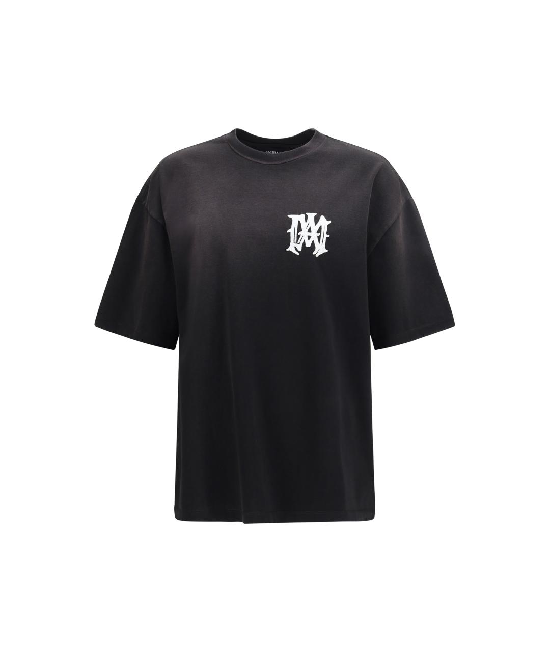 AMIRI Черная хлопковая футболка, фото 4
