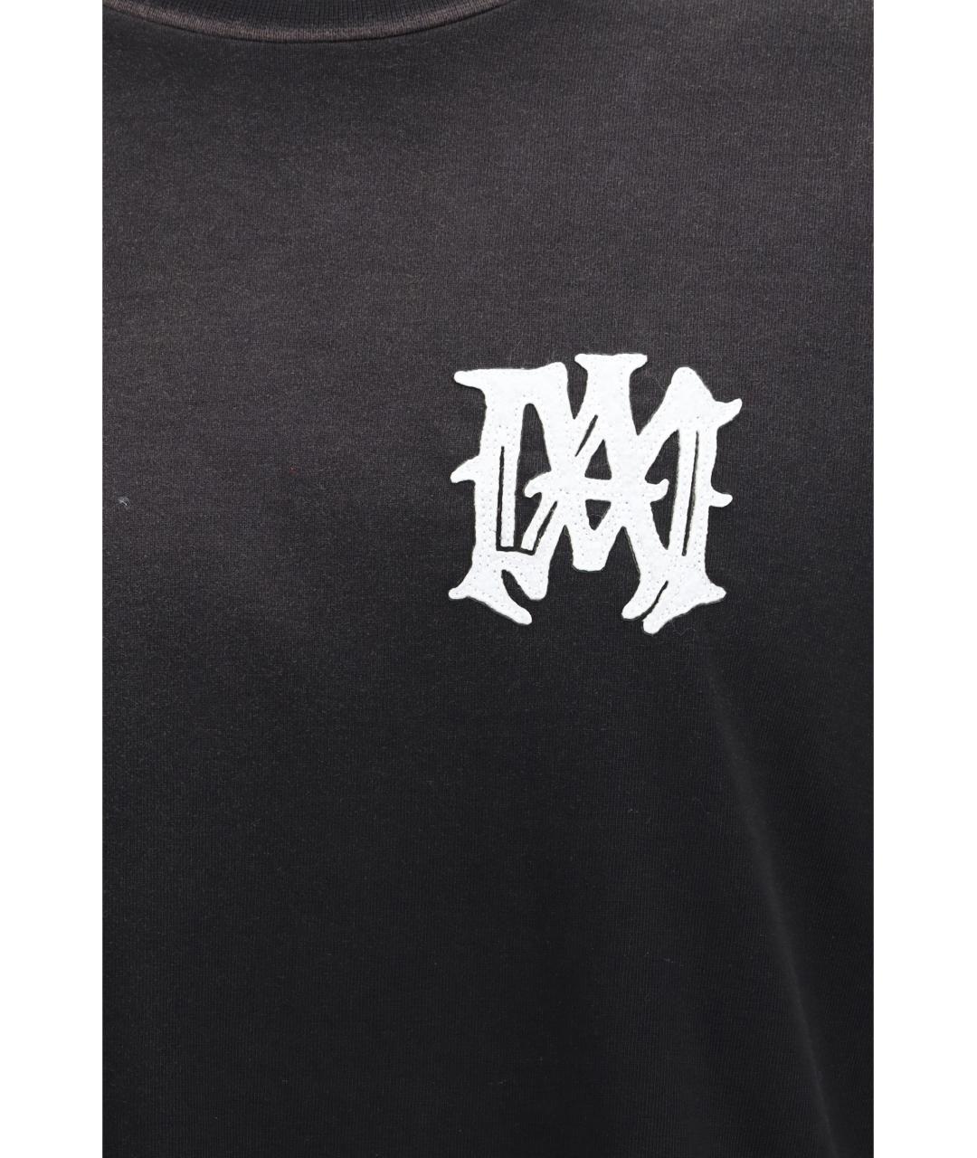 AMIRI Черная хлопковая футболка, фото 3