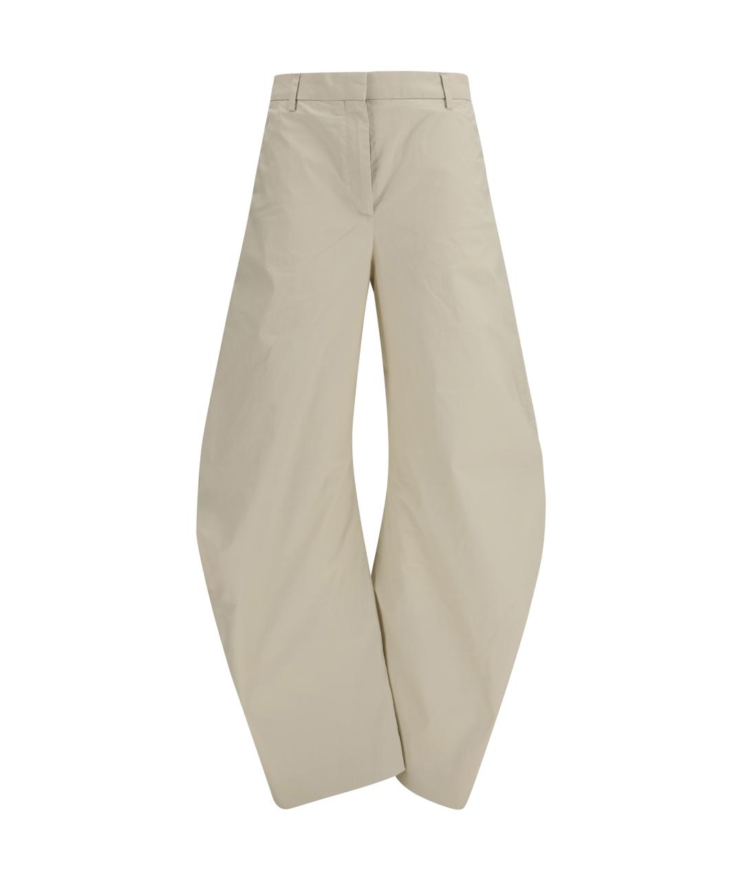 ACNE STUDIOS Бежевые хлопковые прямые брюки, фото 1