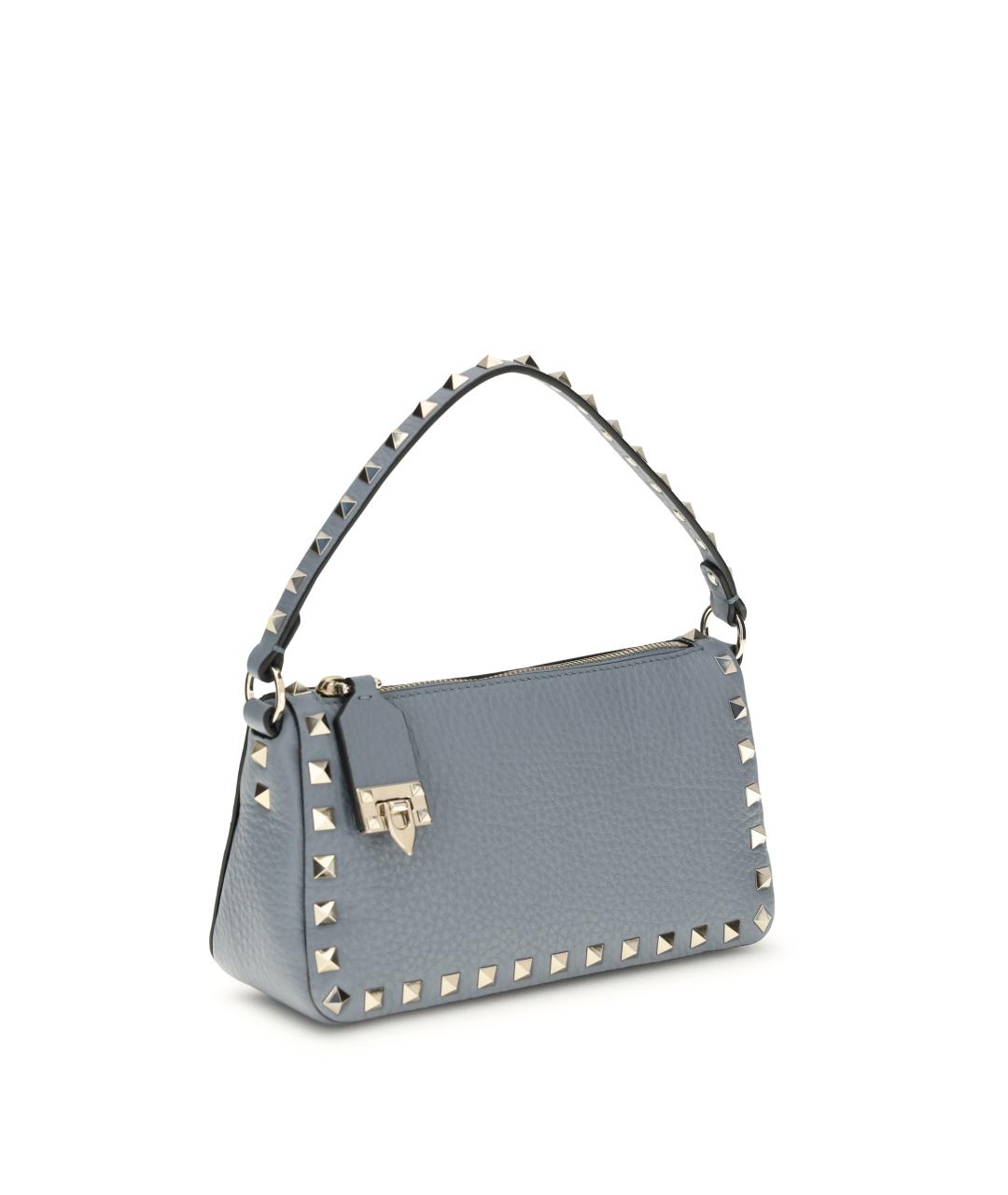 VALENTINO Голубая кожаная сумка через плечо, фото 2