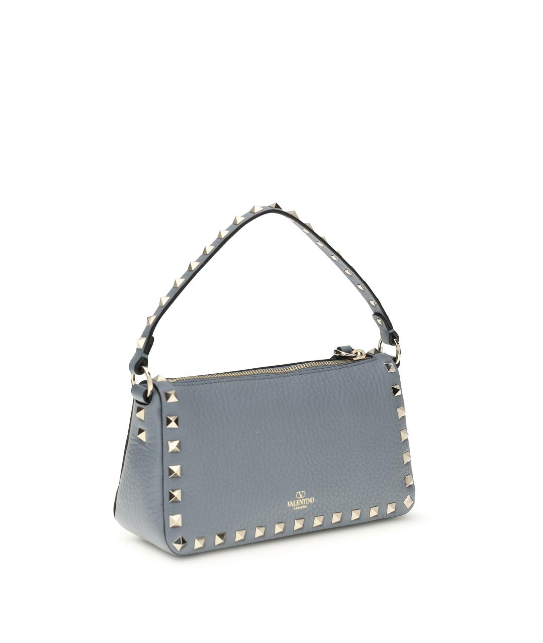 VALENTINO Голубая кожаная сумка через плечо, фото 3