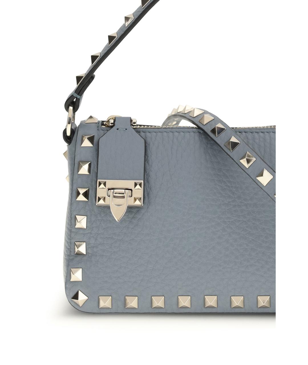 VALENTINO Голубая кожаная сумка через плечо, фото 4