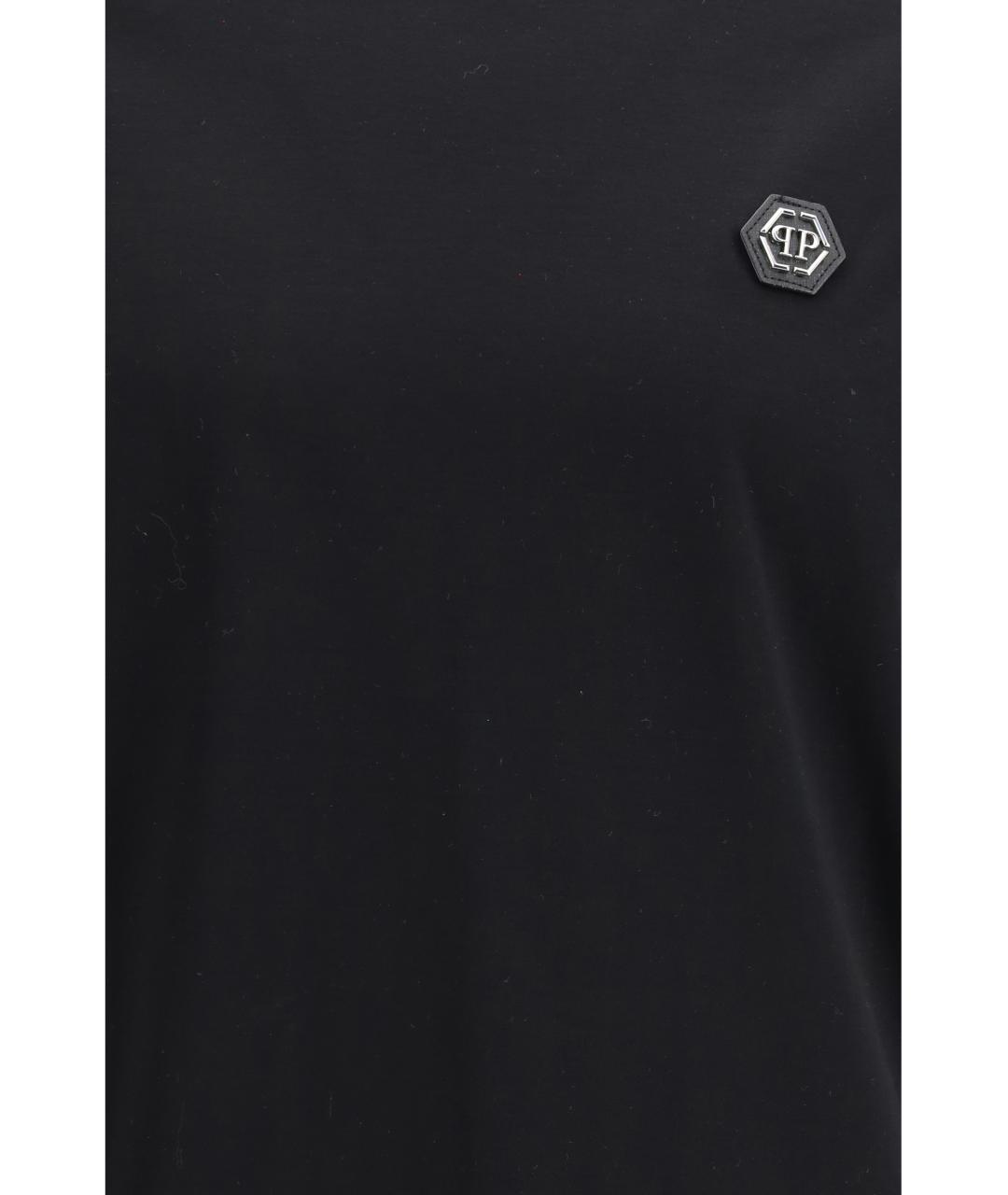 PHILIPP PLEIN Черная хлопковая футболка, фото 3