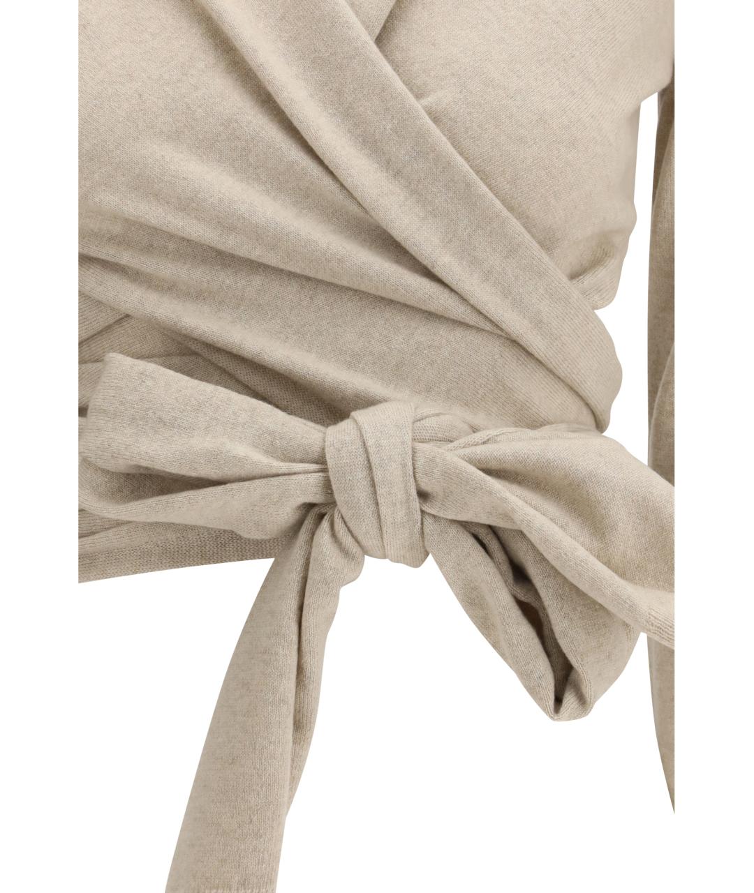 ALAIA Бежевый кашемировый джемпер / свитер, фото 3