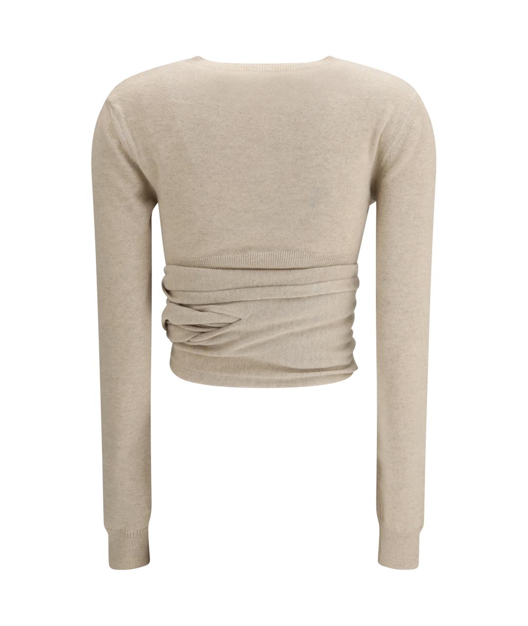 ALAIA Бежевый кашемировый джемпер / свитер, фото 2