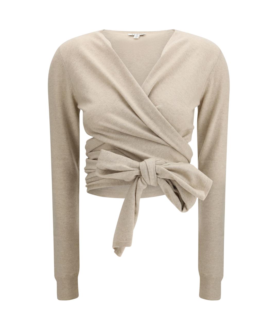 ALAIA Бежевый кашемировый джемпер / свитер, фото 1