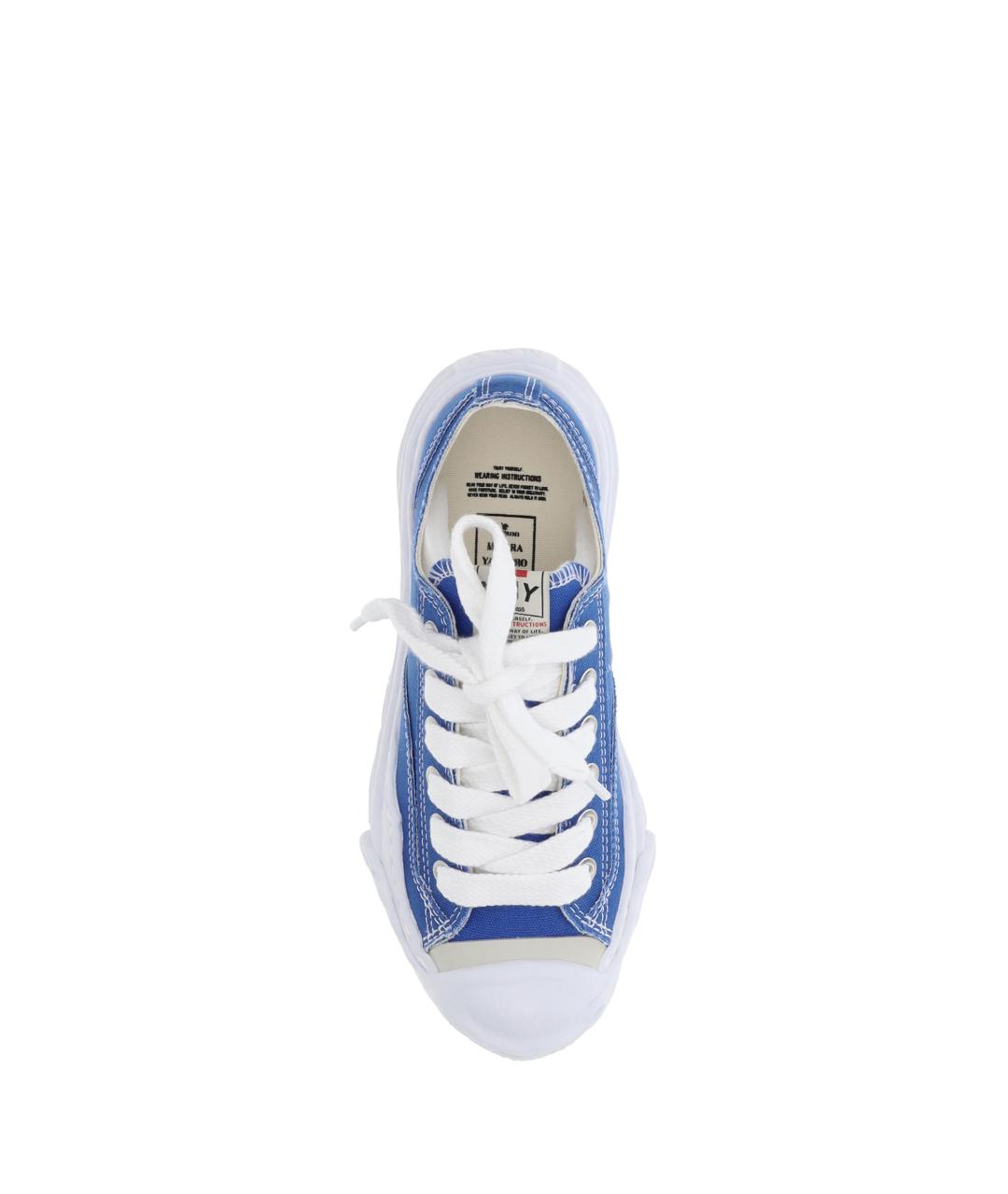 MAISON MIHARA YASUHIRO Синие текстильные низкие кроссовки / кеды, фото 4