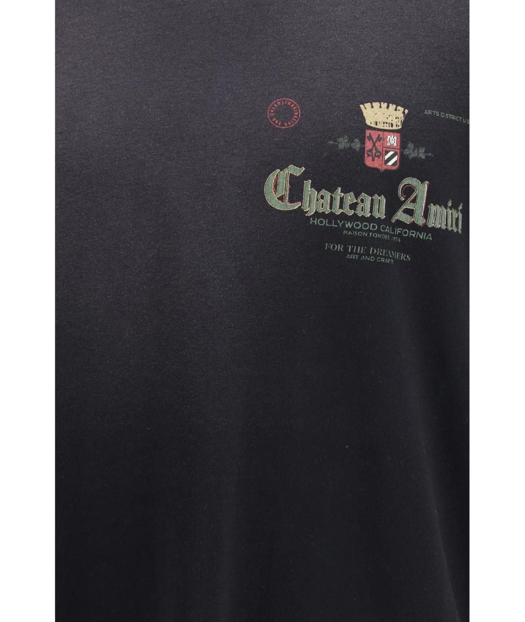 AMIRI Черная хлопковая футболка, фото 3