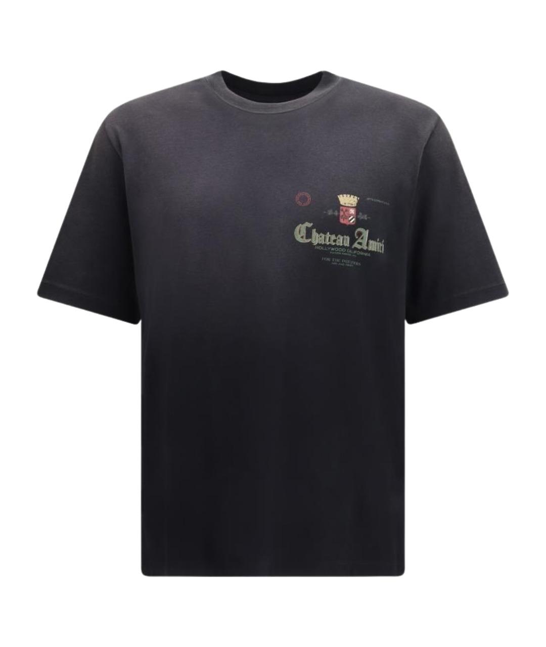 AMIRI Черная хлопковая футболка, фото 1