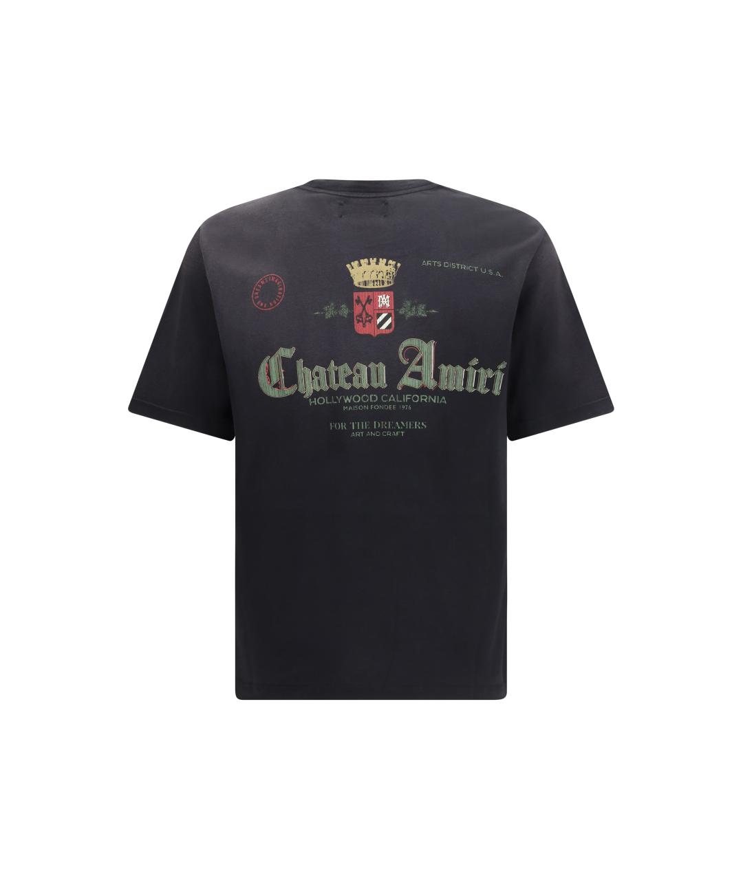 AMIRI Черная хлопковая футболка, фото 2