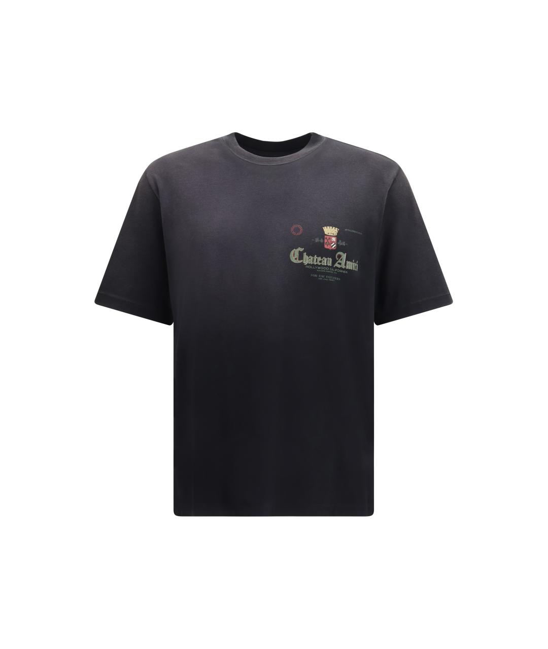 AMIRI Черная хлопковая футболка, фото 4