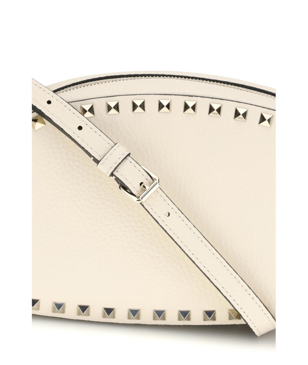 VALENTINO Бежевая кожаная сумка через плечо, фото 4