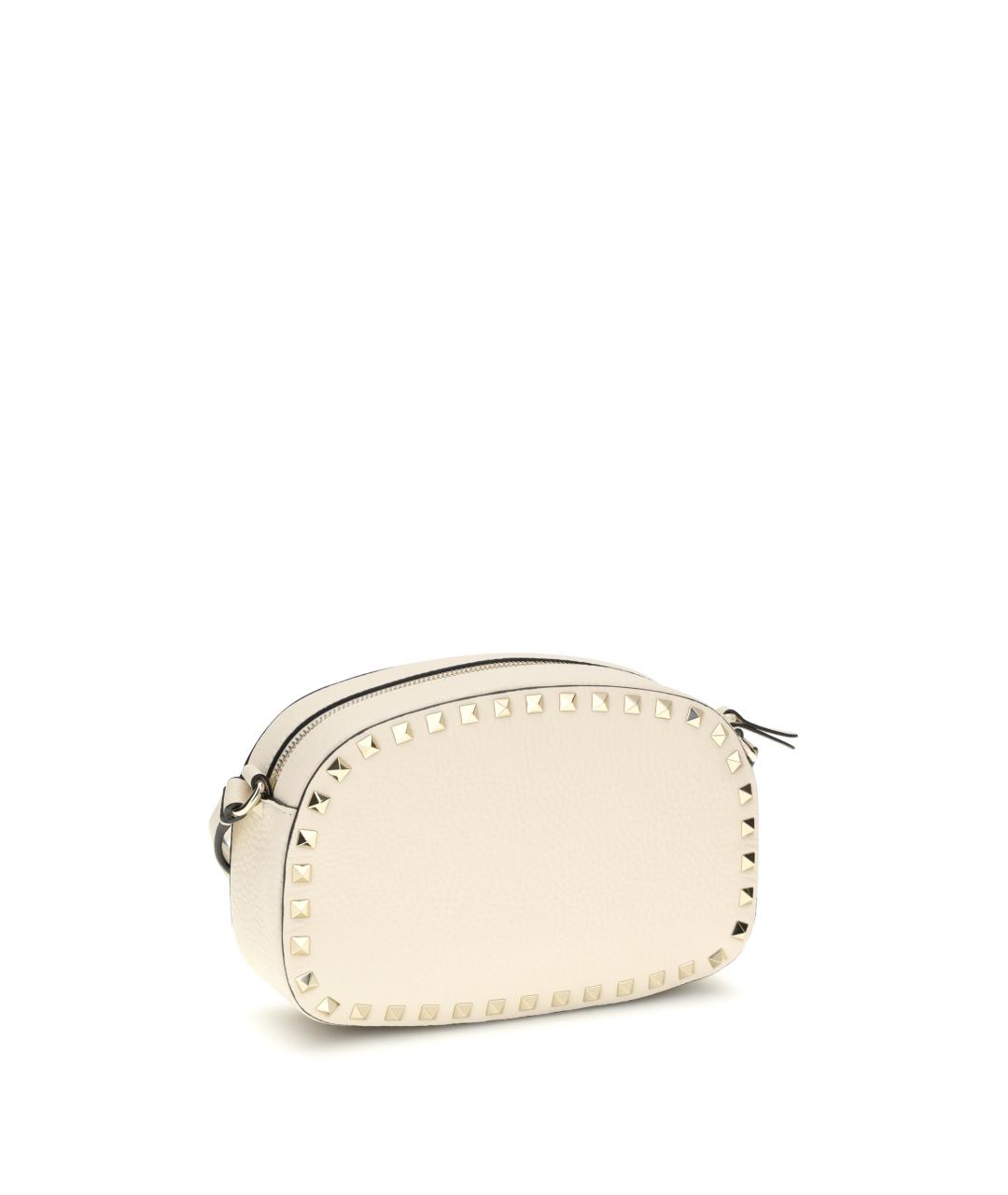 VALENTINO Бежевая кожаная сумка через плечо, фото 3