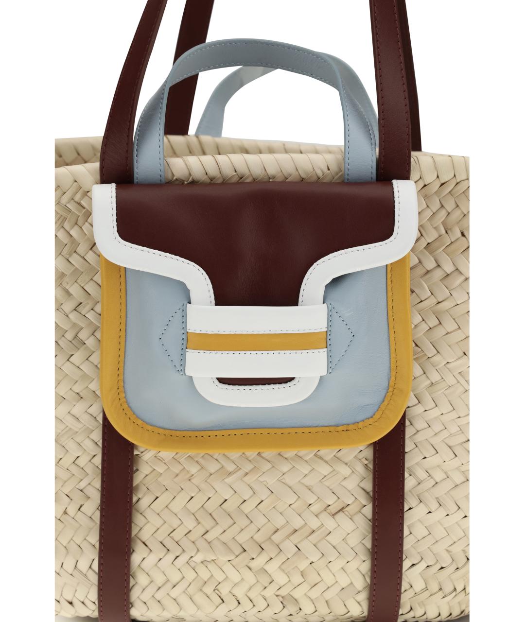 PIERRE HARDY Бежевая пелетеная сумка тоут, фото 4