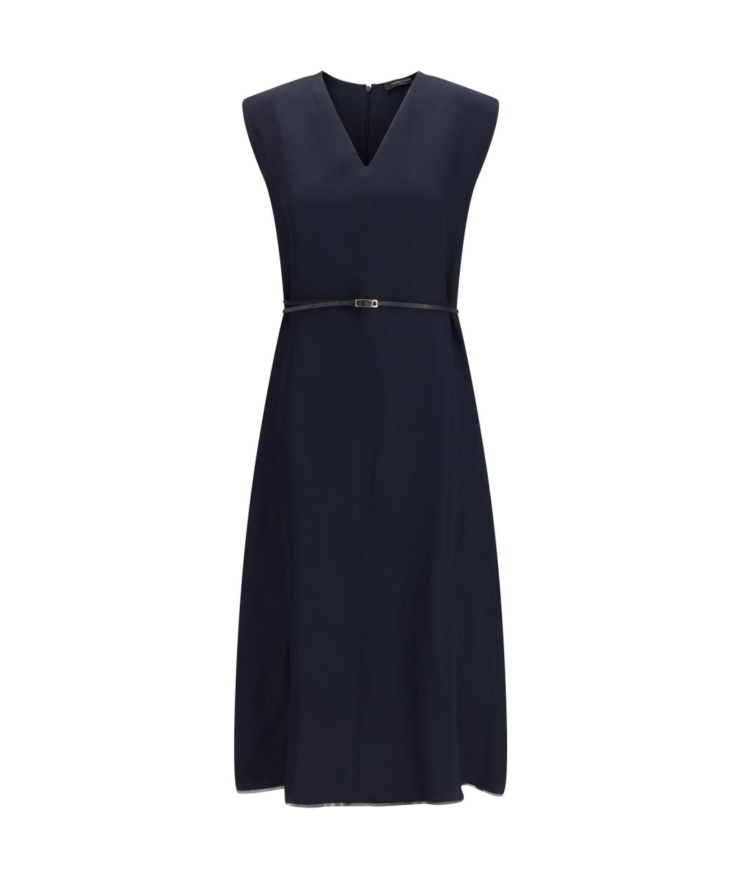 FABIANA FILIPPI Темно-синее вискозное повседневное платье, фото 1