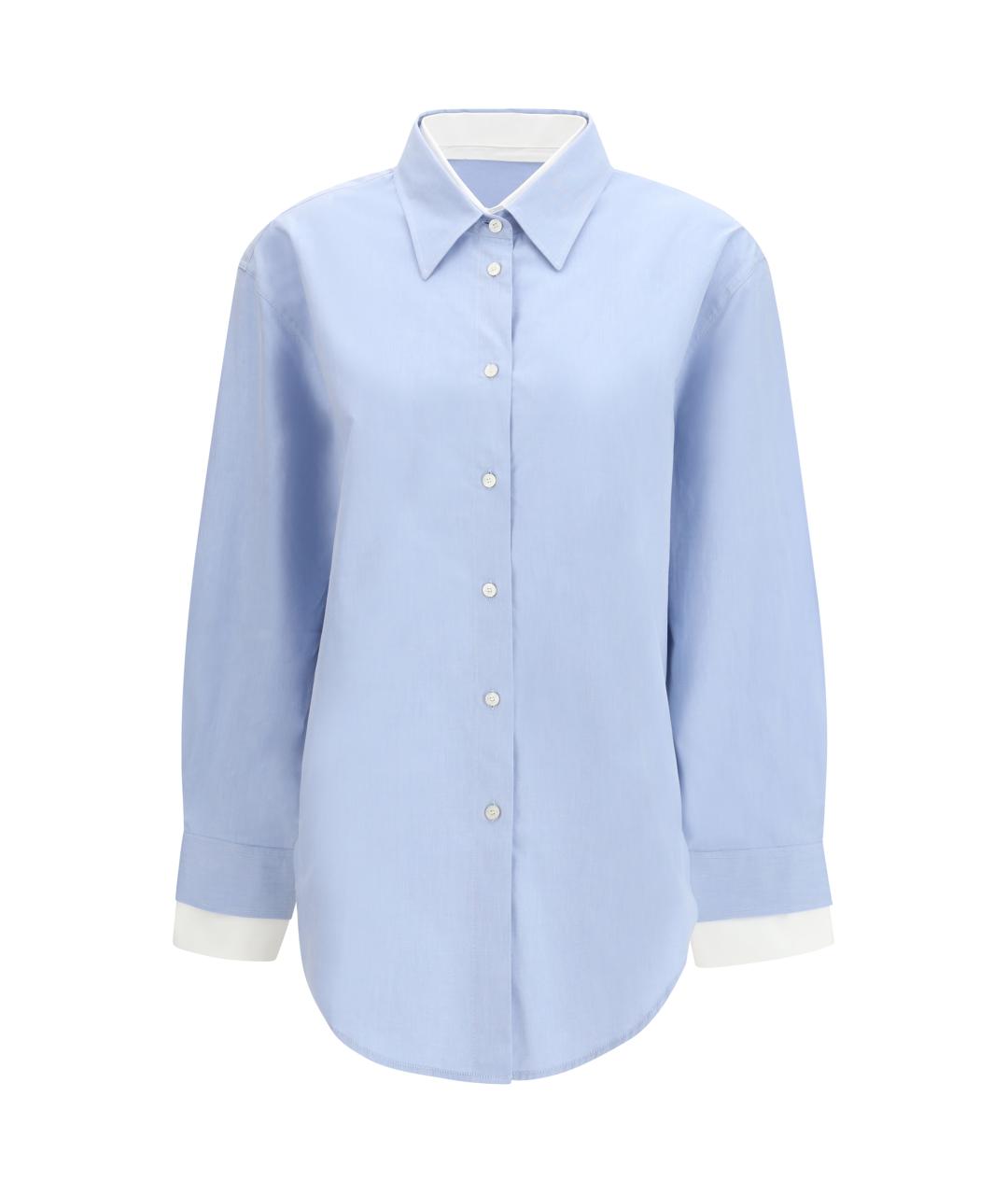 ACNE STUDIOS Голубая хлопковая рубашка, фото 1