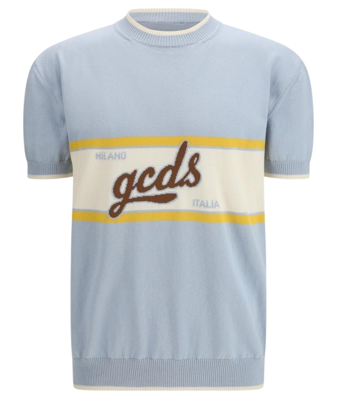 GCDS Голубая хлопковая футболка, фото 1