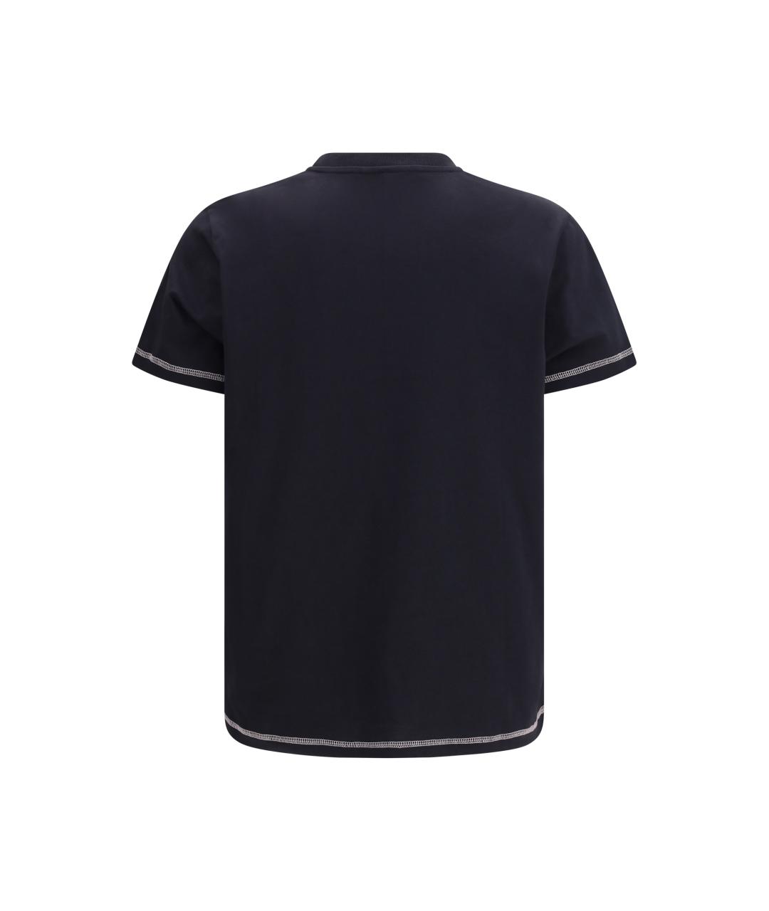 GANNI Черная хлопковая футболка, фото 2