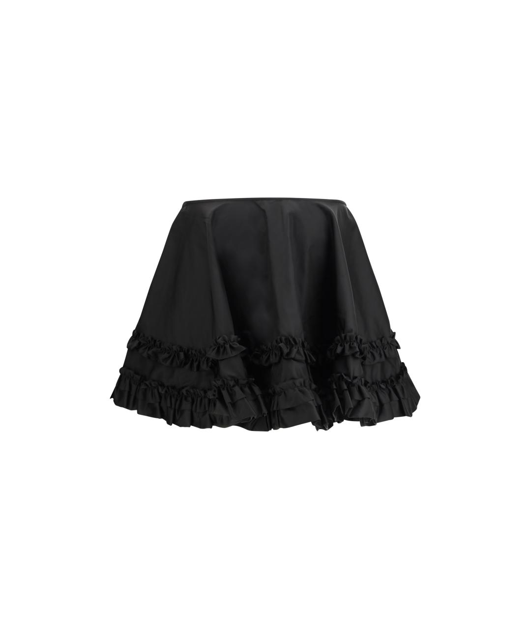 GANNI Черная полиамидовая юбка мини, фото 2