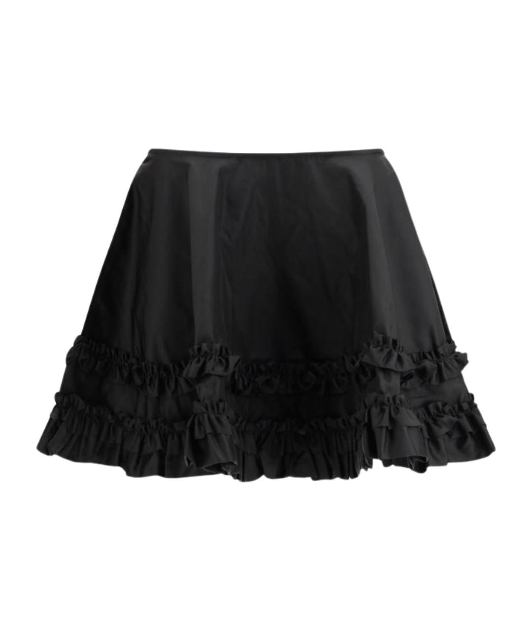 GANNI Черная полиамидовая юбка мини, фото 1