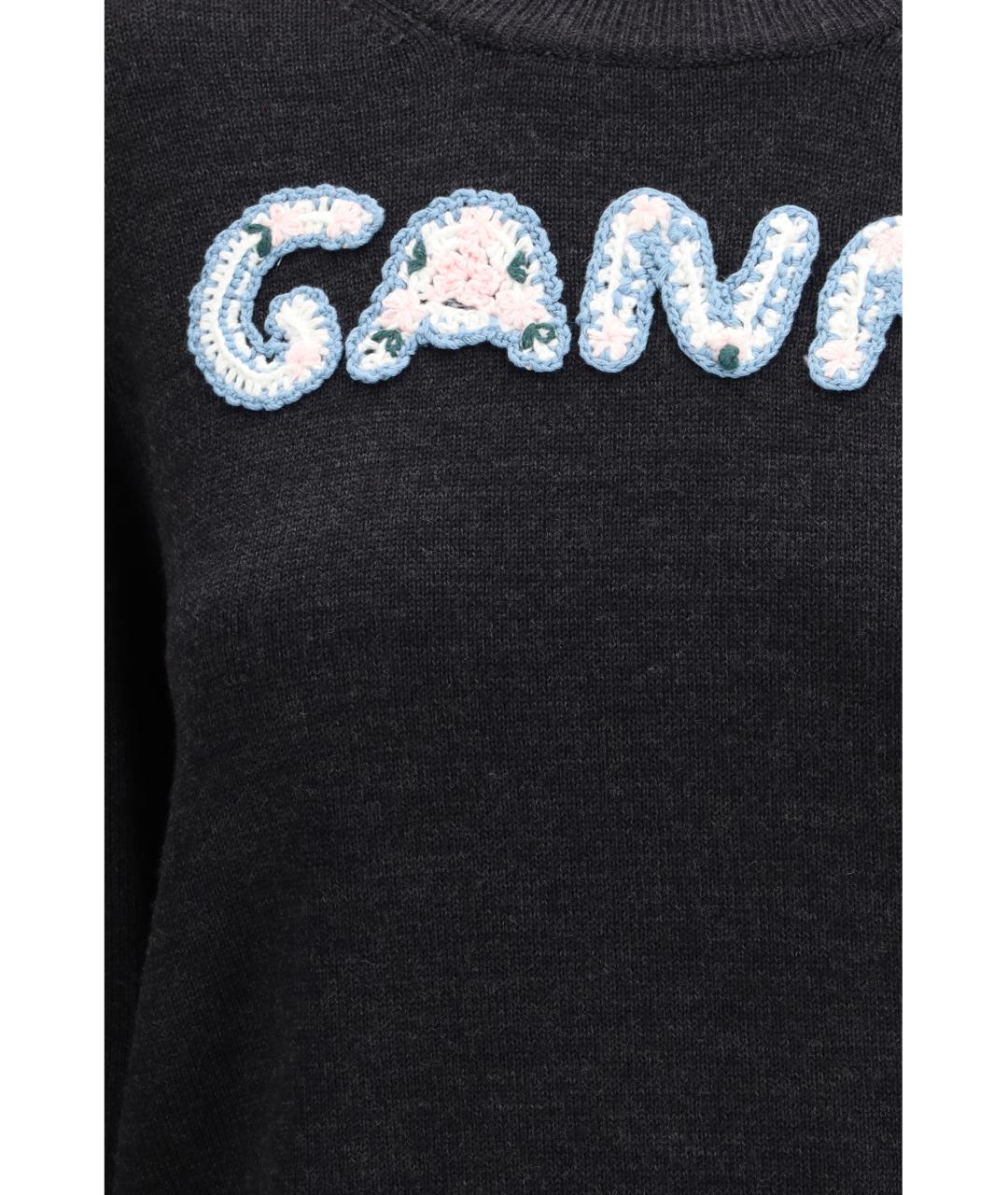 GANNI Черный шерстяной джемпер / свитер, фото 3