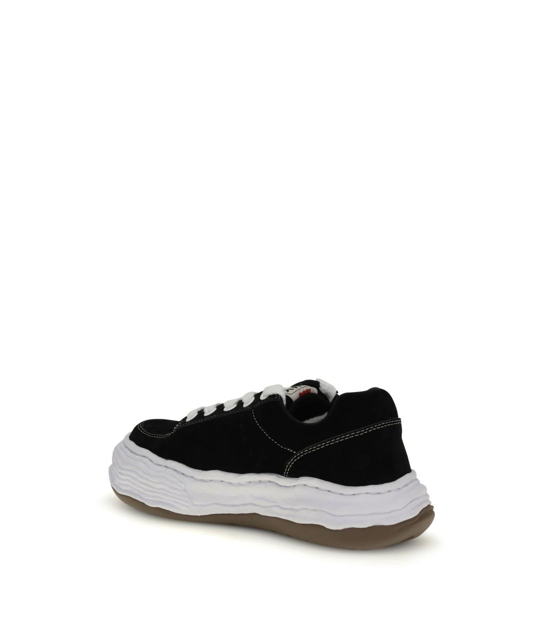 MAISON MIHARA YASUHIRO Черные текстильные низкие кроссовки / кеды, фото 3