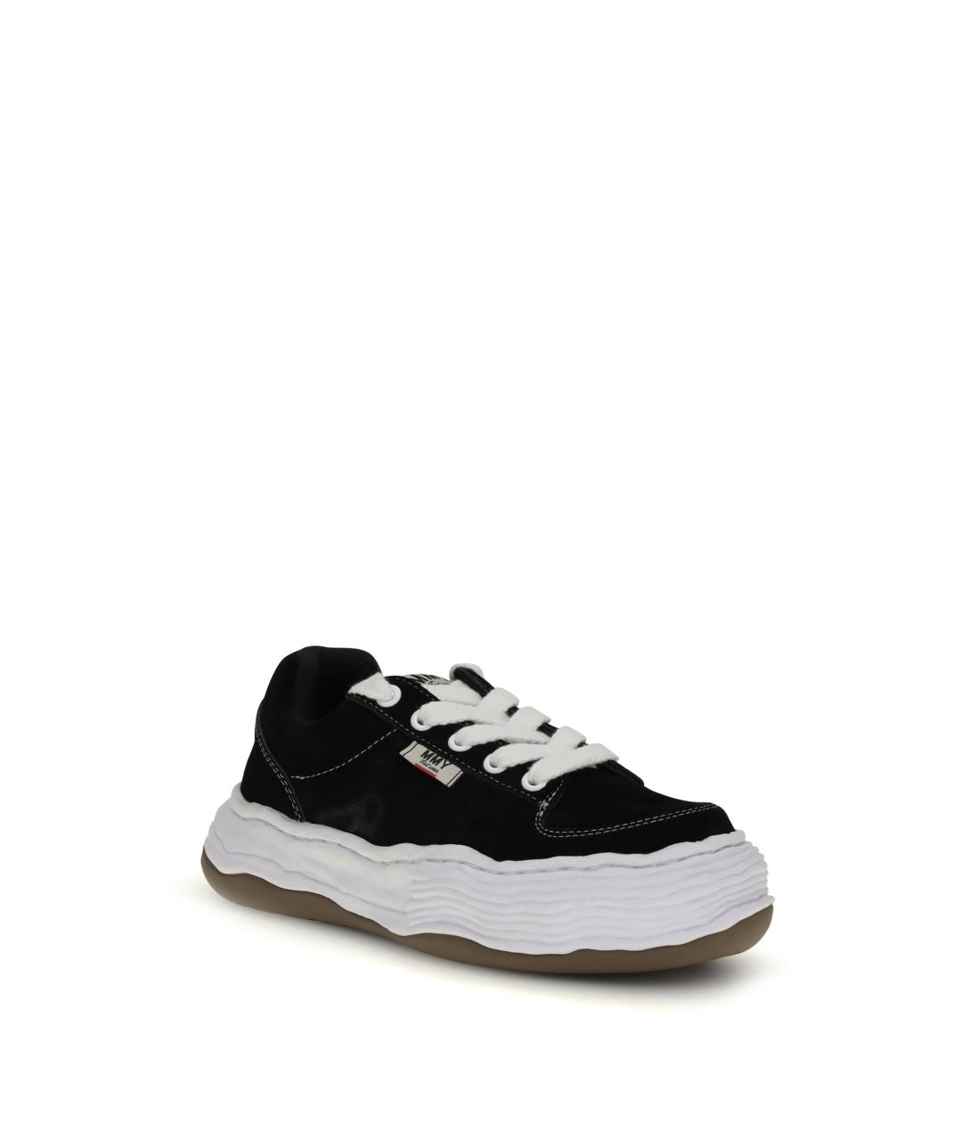 MAISON MIHARA YASUHIRO Черные текстильные низкие кроссовки / кеды, фото 2