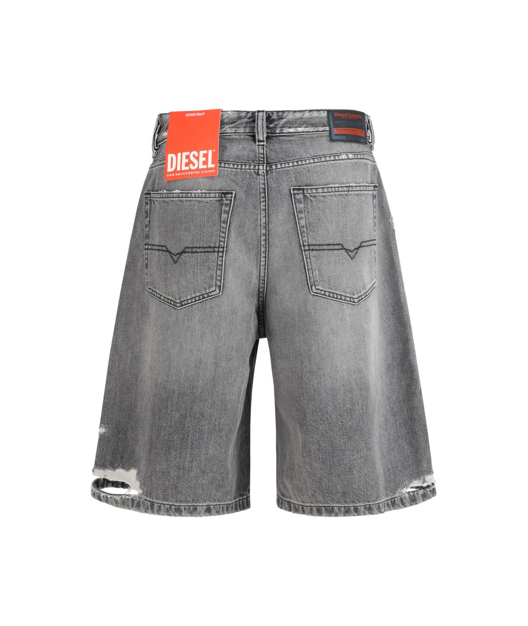 DIESEL Серые хлопковые шорты, фото 2