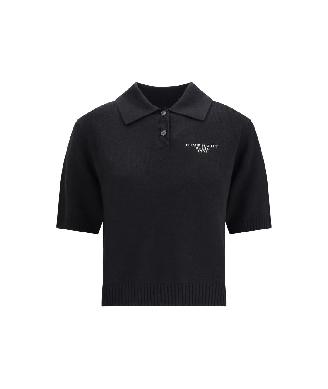 GIVENCHY Черная шерстяная футболка, фото 1