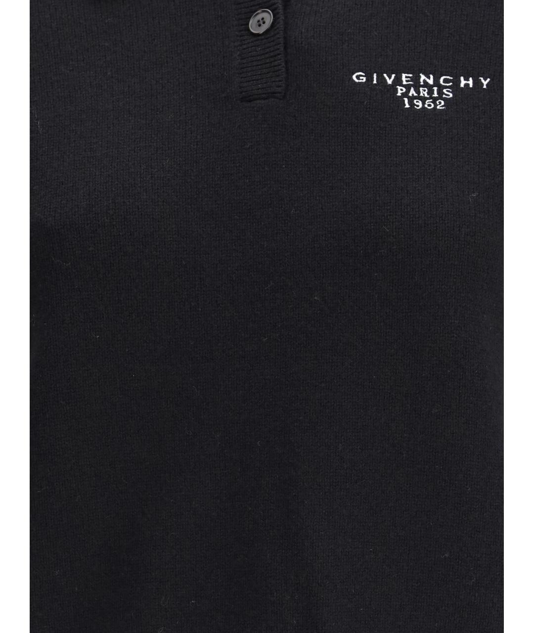 GIVENCHY Черная шерстяная футболка, фото 3