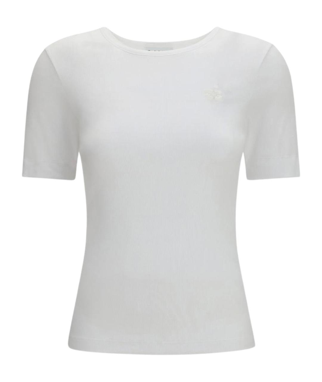 GANNI Белая хлопковая футболка, фото 1