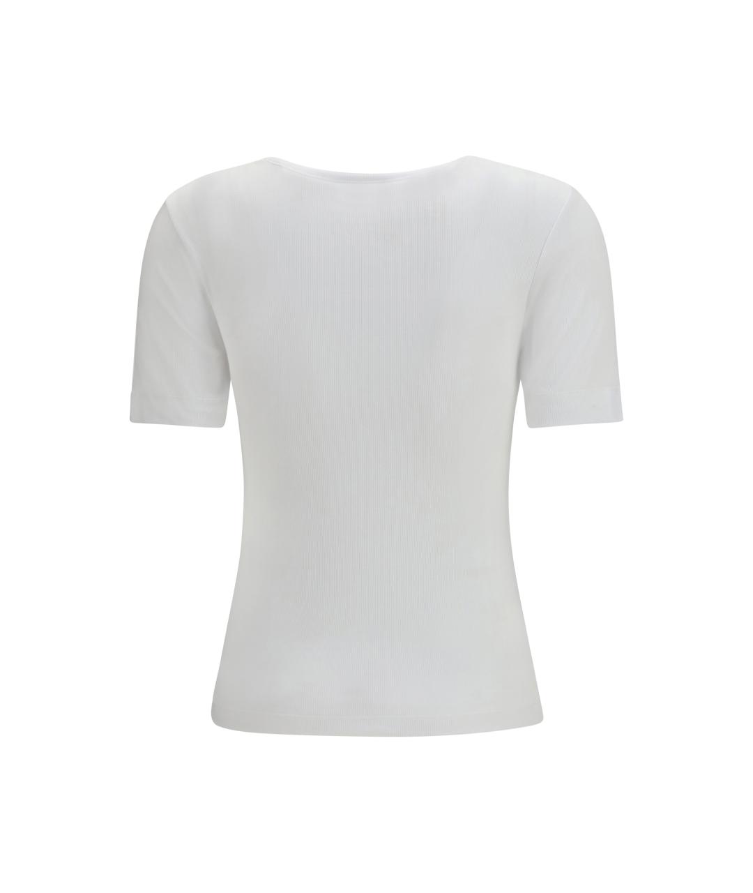 GANNI Белая хлопковая футболка, фото 2