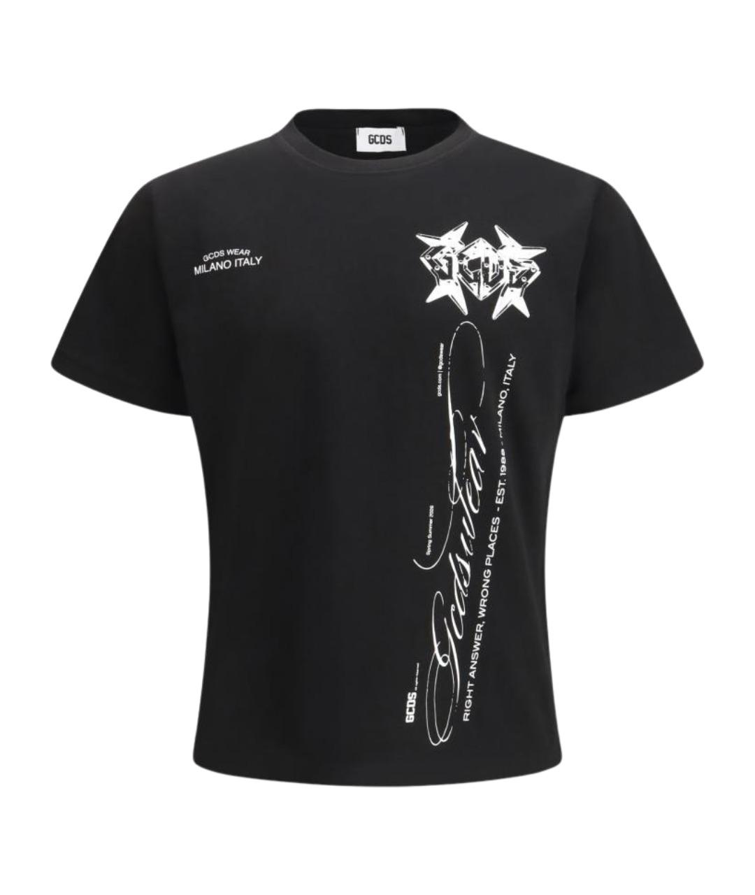 GCDS Черная хлопковая футболка, фото 1