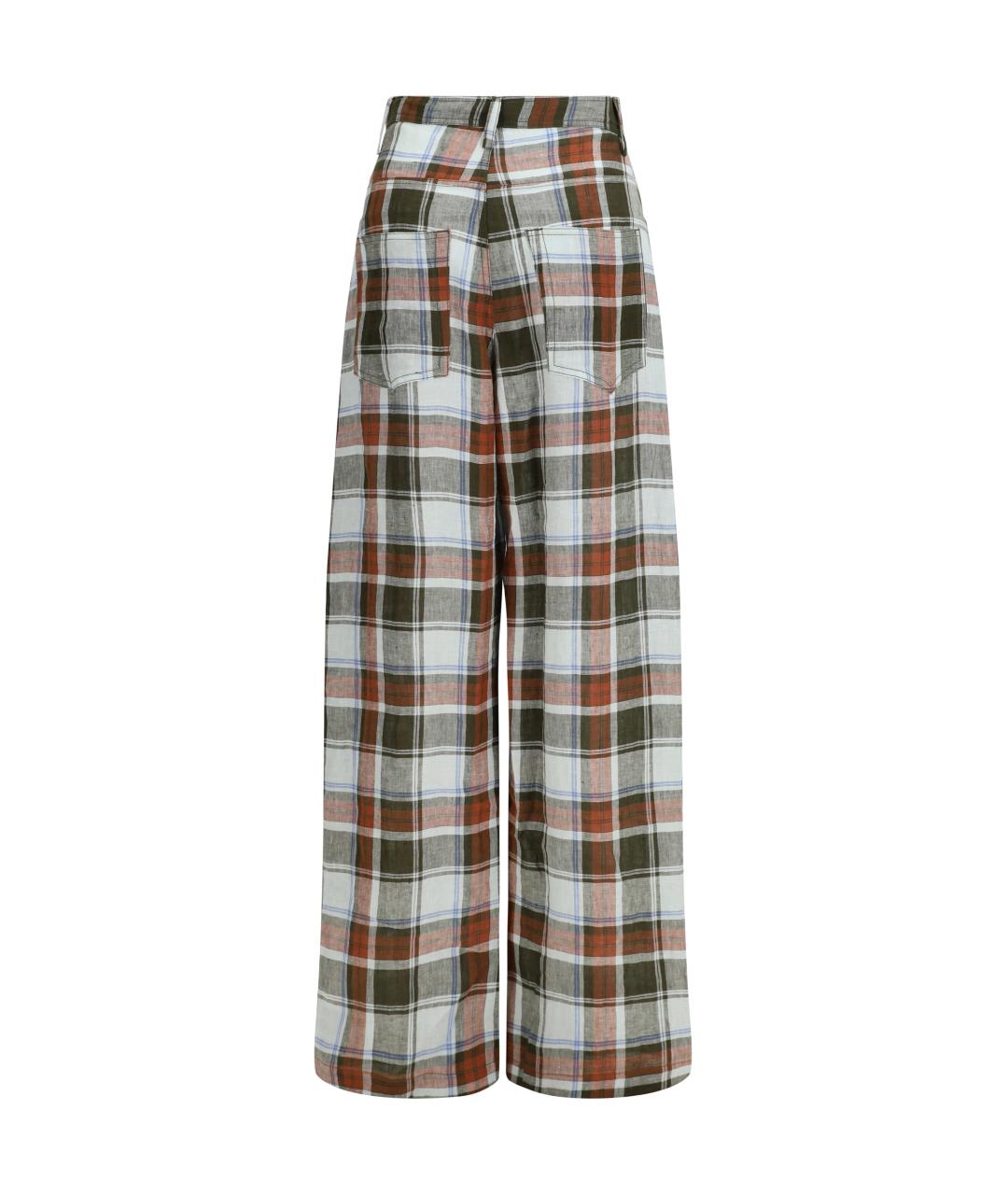 MARBELL Мульти льняные прямые брюки, фото 2